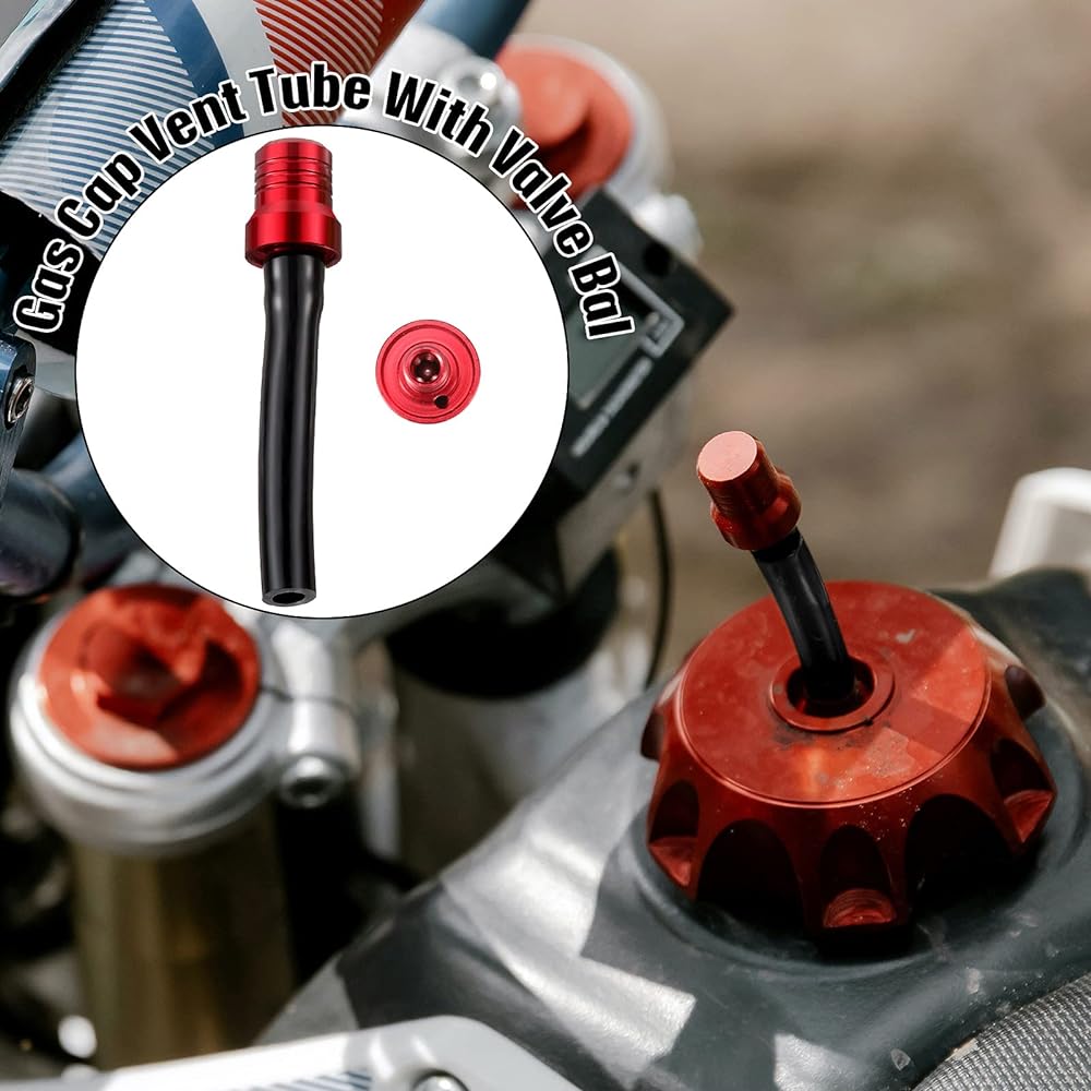 6pcs Gas Fuel Cap Valve Fuel Gas Tank Breather Motorcycle Breather Hose 6 Colors Aluminum Vent Breather Fuel Tank Breather Valve for 50cc 110cc 70cc 125cc Motorcycle ATV Quad Trail Bike