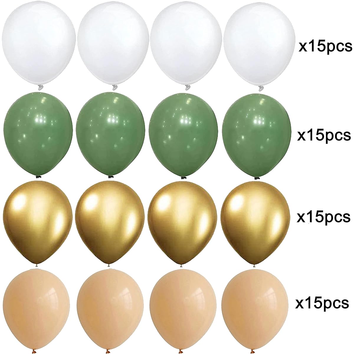 Sage Green Balloon Garland Arch 60pcs Latex Balloons Sage, Champagne, White, Gold Balloons Forest Safari Jungle Tropical Theme Decorations for Baby Bridal Shower Birthday Party