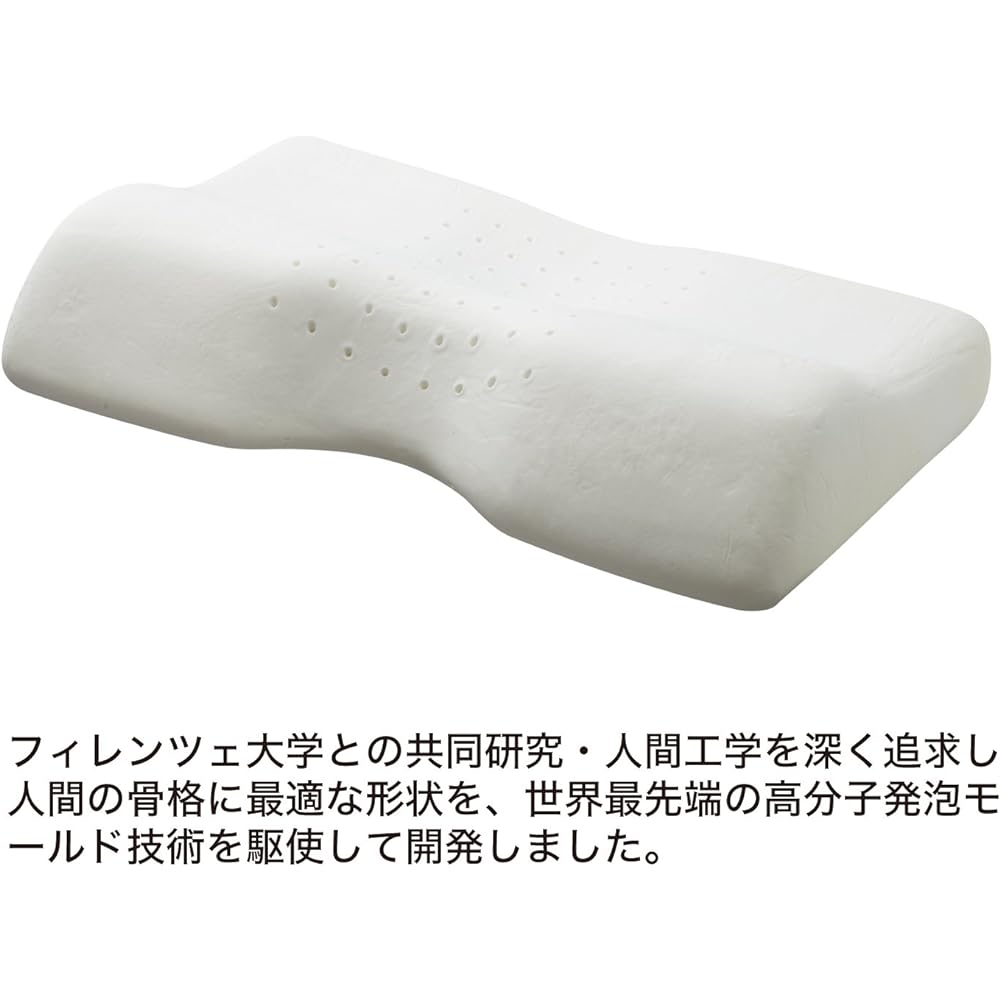 Magniflex High Resilience Pillow, Bio-Shape Pillow, Regular, Official, Made in Italy, Ergonomic, Peaceful Sleep, Restful Sleep, Deep Sleep, Body Pressure Dispersion, Cervical Spine Support, Snug Fit, 20.5 x 12.6 x 3.7 inches (52 x 32 x 9.5 cm)