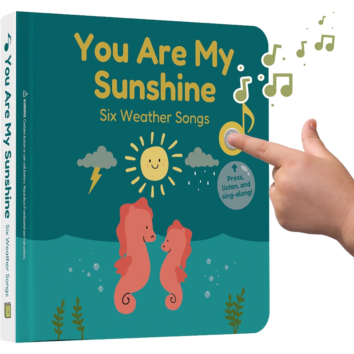 Cali's Books You are My Sunshine Nursery Rhymes - Interactive Sound Book for 1 Year Olds Perfect Musical Toy & Musical Book for 1-3 Year Olds Safe & Durable Book
