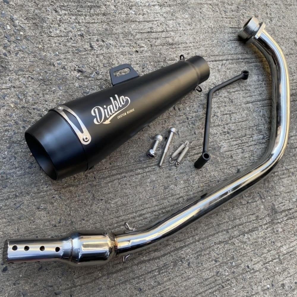 Honda Rebel 250 Muffler RB0150/Diablo Custom Works Exhaust Full System Dark Thunder For Rebel300 Year 2016-2021