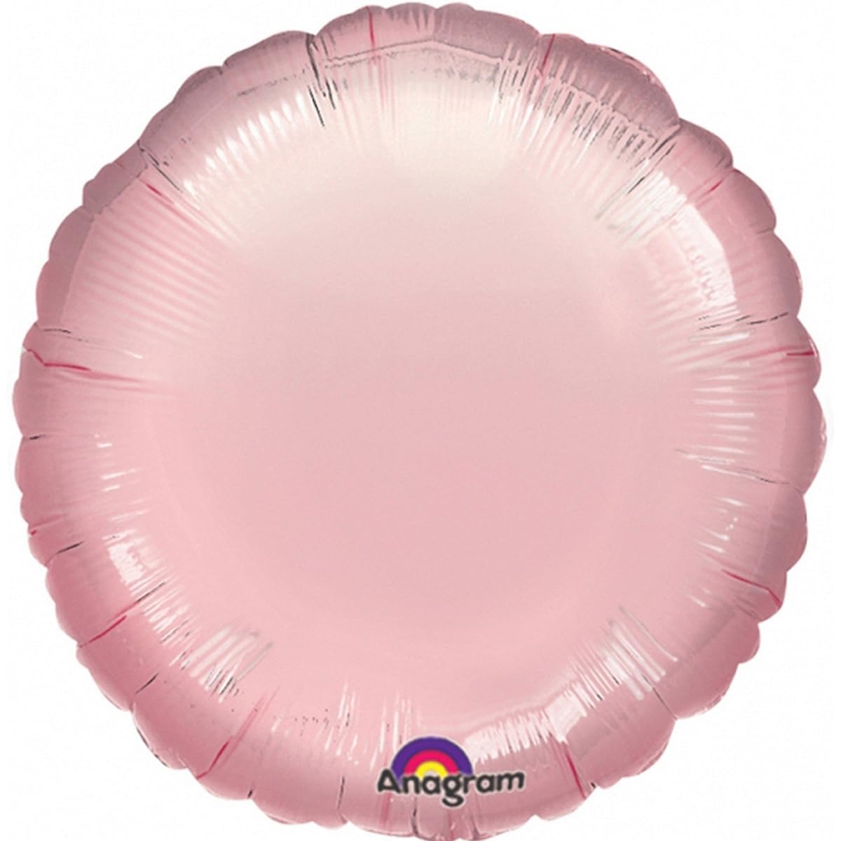 Plain film balloon, round, 18 inches (approx. 45 cm), Mylar balloon, pastel pearl pink (single balloon)