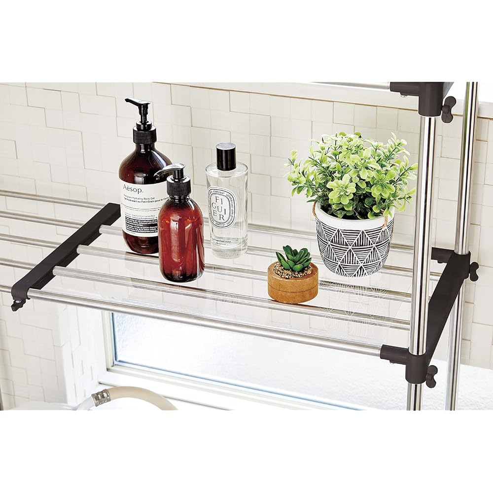 Bestco Stainless Steel Washing Machine Rack with Hanger Brown NY-235 Can also be placed in waterproof pan