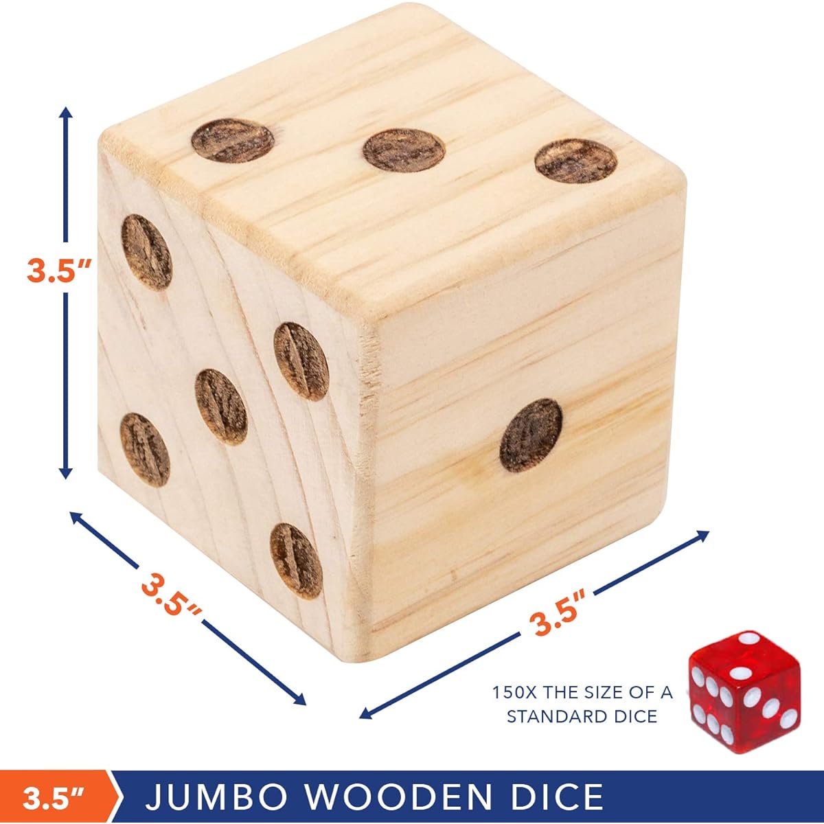 Rally and Roar Giant Dice Game Set for Adults Family Outdoor Wooden Dice Game Set Fun Interactive Clean Family Game for Outdoor Lawn Bar