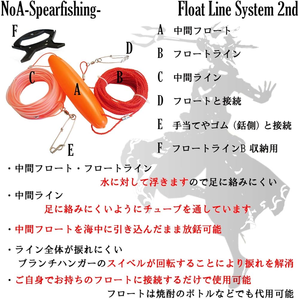 NoA Float Line System Stringer SET Fish Harpoon Free Diving Harpoon Harpoon Harpoon Harpoon Spearfishing Underwater Gun Spearfishing