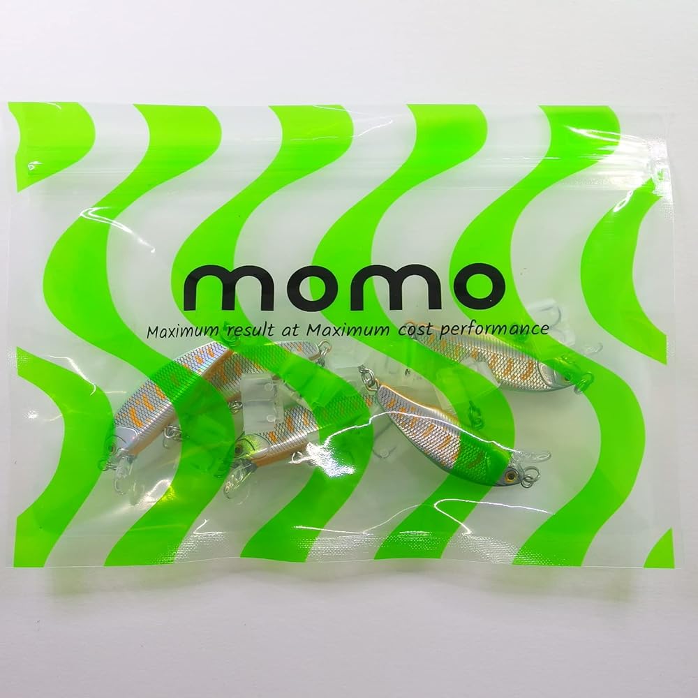 [Momo Lure] Momo Lure Mountain Stream Trout Lure Heavy Sinking Minnow D Flat 44mm 4.3g Model with built-in tungsten For contact insight (invitation) with Yamame trout. set package