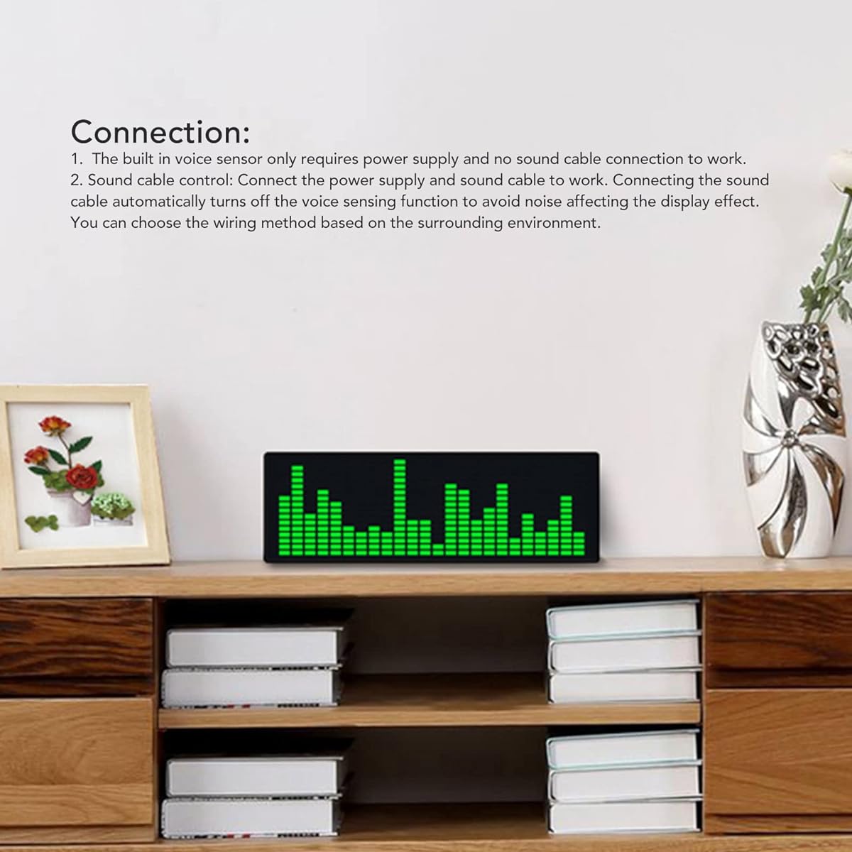 Fydun Music Spectrum Display 384 RGB LED 20 Dynamic Effects 7 Color Effects Music Spectrum Analyzer Indicator 5V 1624 Segments Rhythm Light Level Voice Sensor