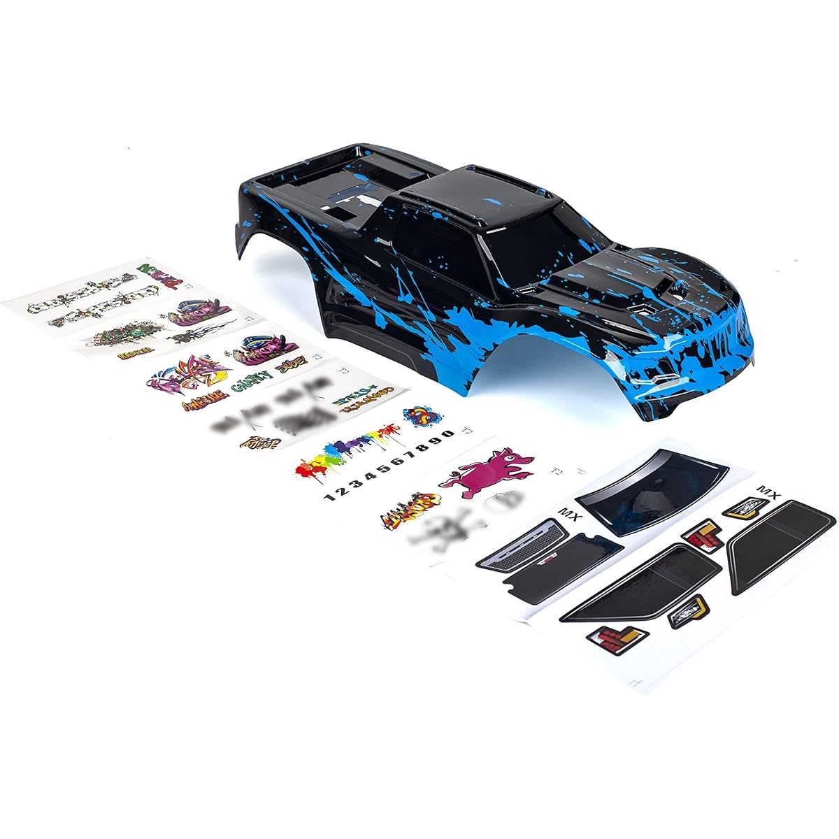 Custom Body Muddy Blue Style V1 Traxxas Maxx 1/10 4X4 4WD Truck Shell Cover (Truck Not Included) MX-MBL-01