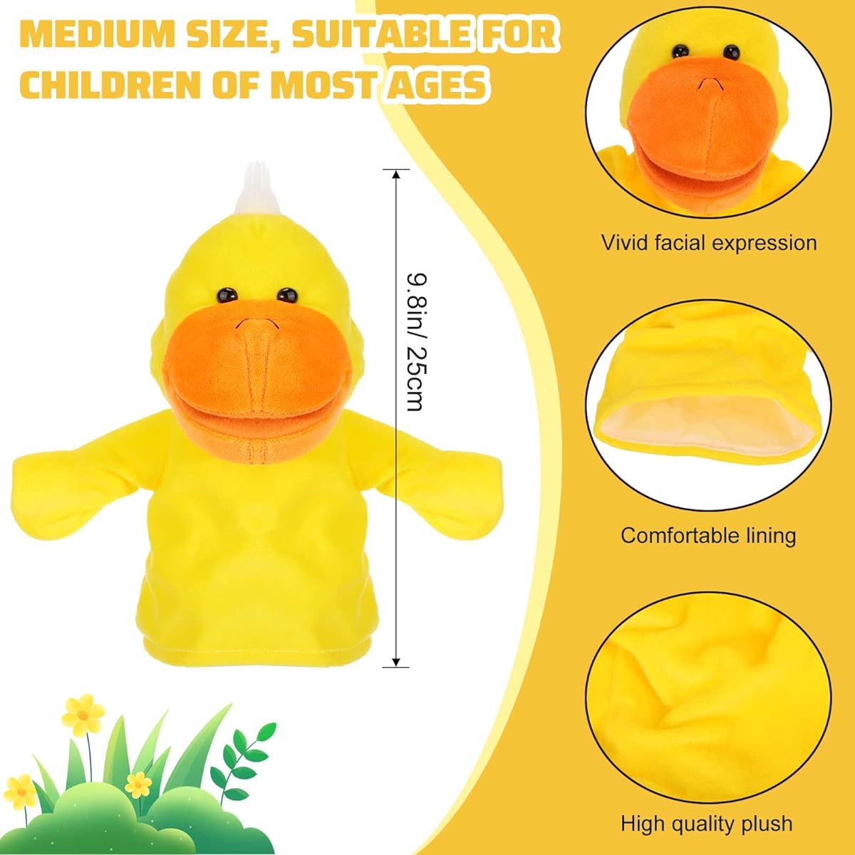 Wettarn Hand Puppets 12 Pieces Plush Open Mouth Puppets for Kids Birthday Gift (Cute Style)