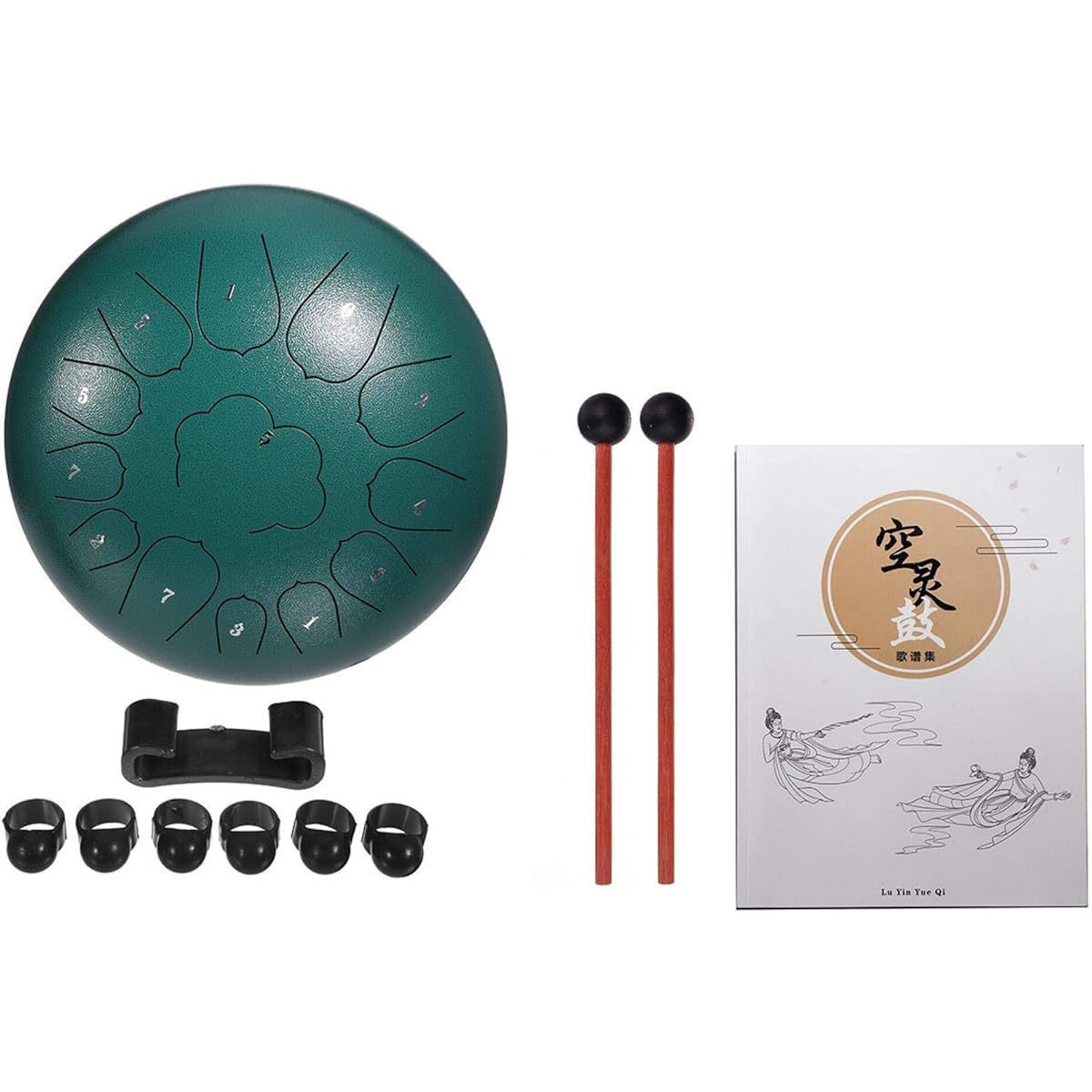 Drum Metal Drum D Major 14 Inch 15 Notes Hand Drum Percussion Instrument 12 Inch Steel Tongue Drum Handpan Hand Drum Major 13 Notes Tank Drum + Mallet Bag Metal Drum Steel Tongue Drum 10 Inch 8 Scale Music Enlightenment Instrument Yoga Meditation (Black)