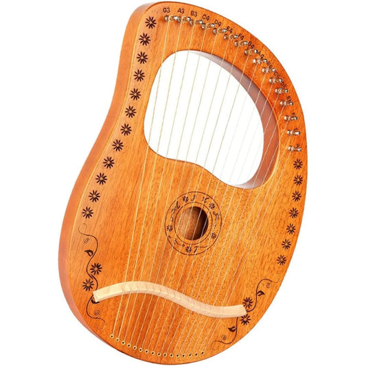 WowZza Harp 16 String Lyre Harp Small Harp for Beginners Portable Lyre Instrument Lyre Harp for Beginners/16 Sounds 10