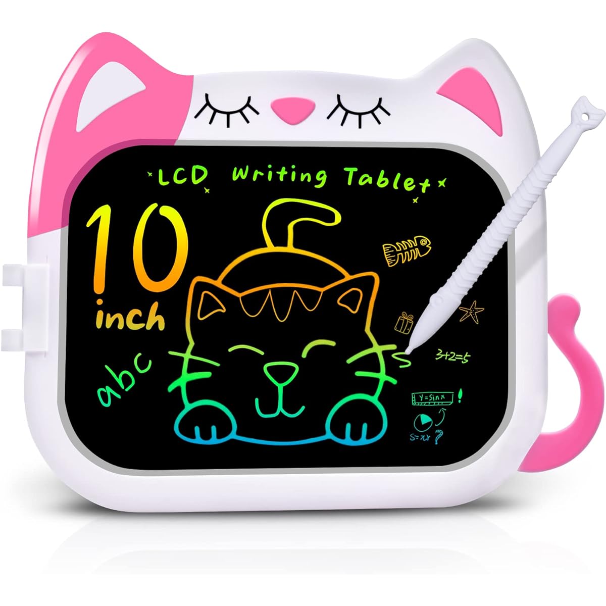 GJZZ 10 Inch LCD Reading Board Toys for 3 4 5 Year Old Girls and Boys Kids Birthday Learning Gift