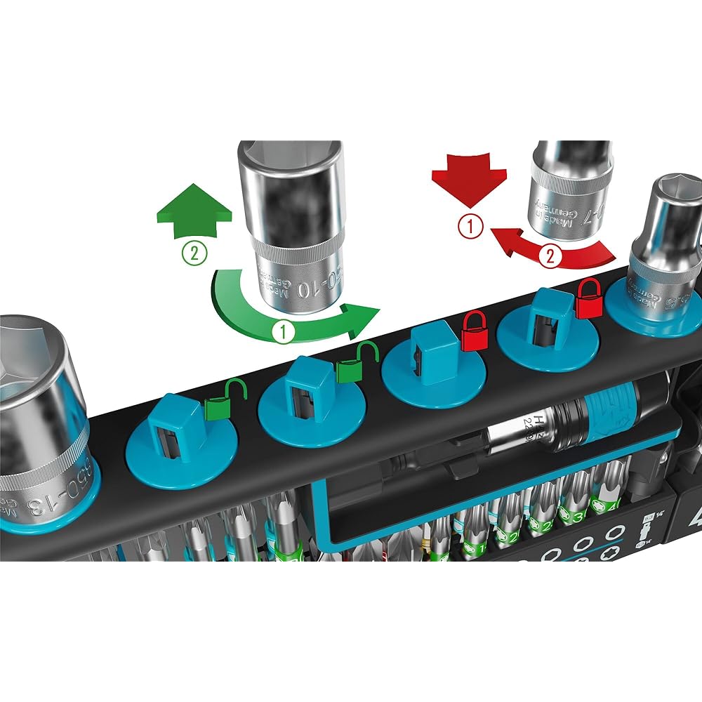 HAZET Smart Holder Tool Holder Tool Bit 39-Piece Set Drive: Hexagonal 6.3 (1/4 inch) Square 6.3 mm (1/4 inch) Compact [Japanese regular import product] 2300SH-1