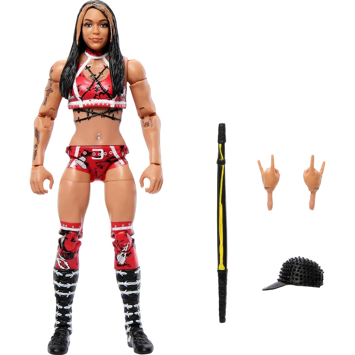 Mattel WWE Elite Action Figures & Accessories 6" Collectible Cora Jade with 25 Articulation Points, Lifelike Look, Interchangeable Hands, HTX41