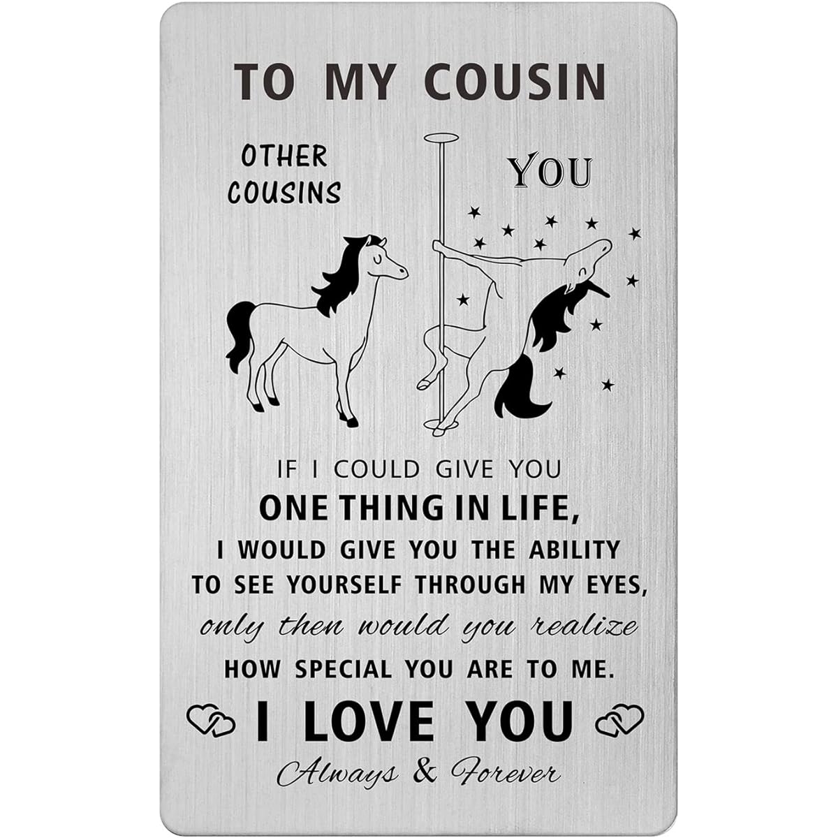 Funny Gifts for Cousins Other Cousins Unicorn Wallet Card Christmas Birthday