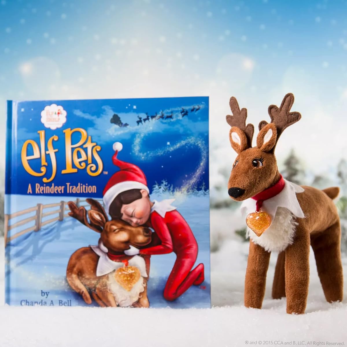 The Elf on the Shelf Elf Pets 2 Pack - St. Bernard Traditions and Reindeer Traditions with Joy Travel Bag
