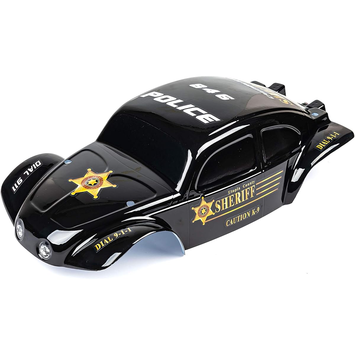 SummitLink Custom Body Police Style Compatible with 1/10 Scale RC Car or Truck (Truck Not Included) SSB-PB-01