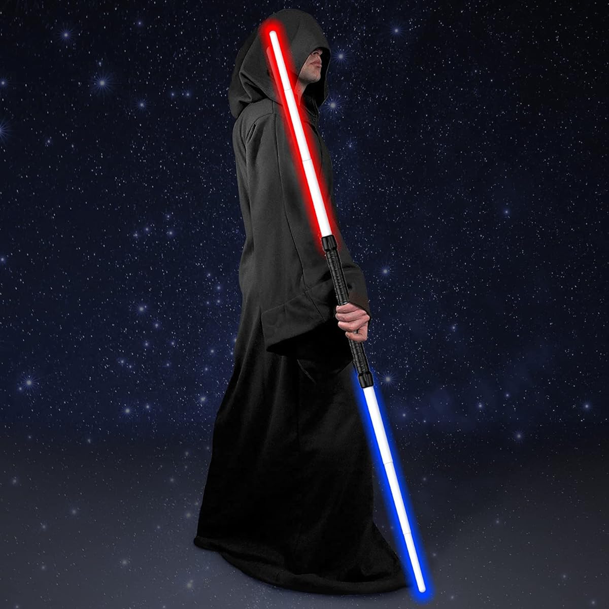 Lightsabers for Kids Light Up Saber FX Dual Sword Set with Motion Sensor Sounds Galaxy Warfighter and Warrior Halloween Party Christmas Gift Birthday Present (2 Pack)