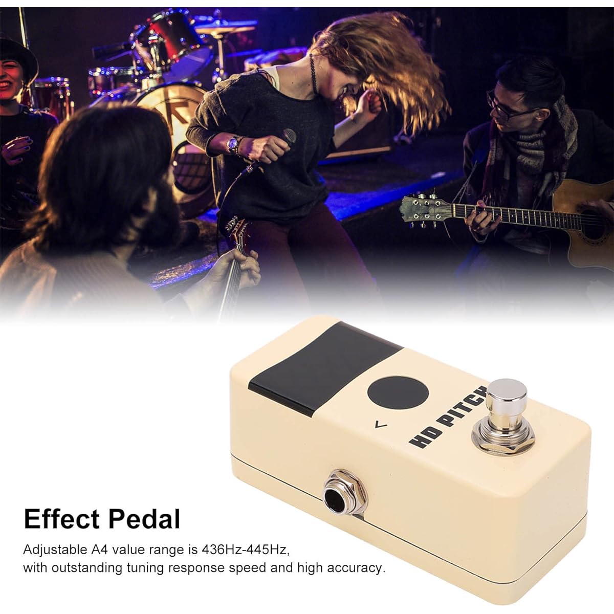 HD LED Display Mini Pedal Tuner 436Hz-445Hz for Effects and Electronics