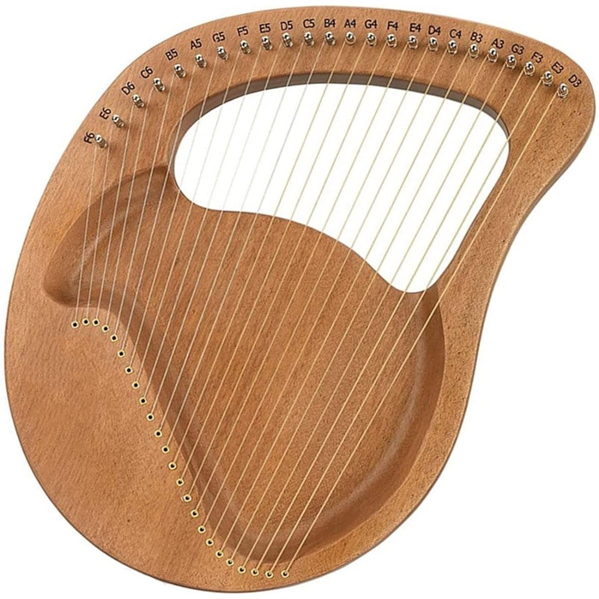 WowZza 24 String Lyre Harp Handheld Harp Musical Instrument with Tuning Wrench Lyra Harp