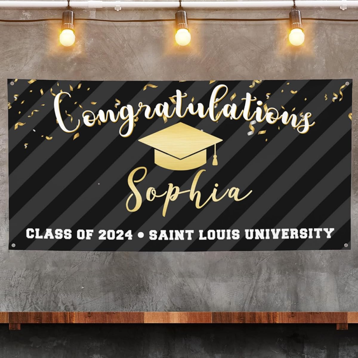 Personalized Graduation Party Decorations 2023 Banner Customize with Photo School Name Class of 2023 Decoration Home Outdoor