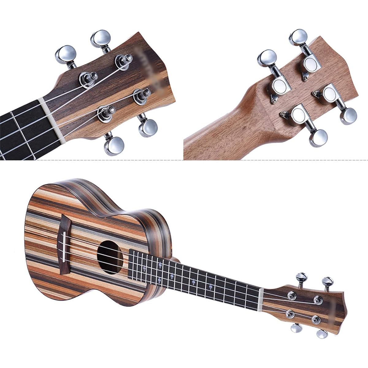 Ukulele 24" Acoustic Wooden Soprano Ukulele Ukulele Uke 18 Frets 4 String Musical Instrument Ukulele,