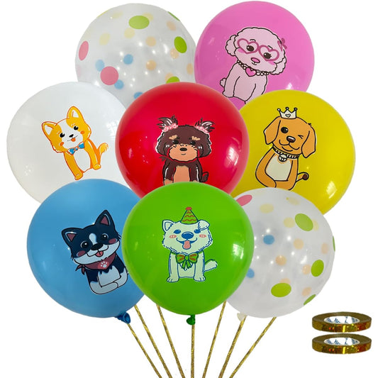 44 Pieces Dog Balloons for Birthday Party 12 Inch Puppy Balloons Puppy Birthday Decorations Dog Theme Party Supplies Birthday Baby Shower Kids Pet