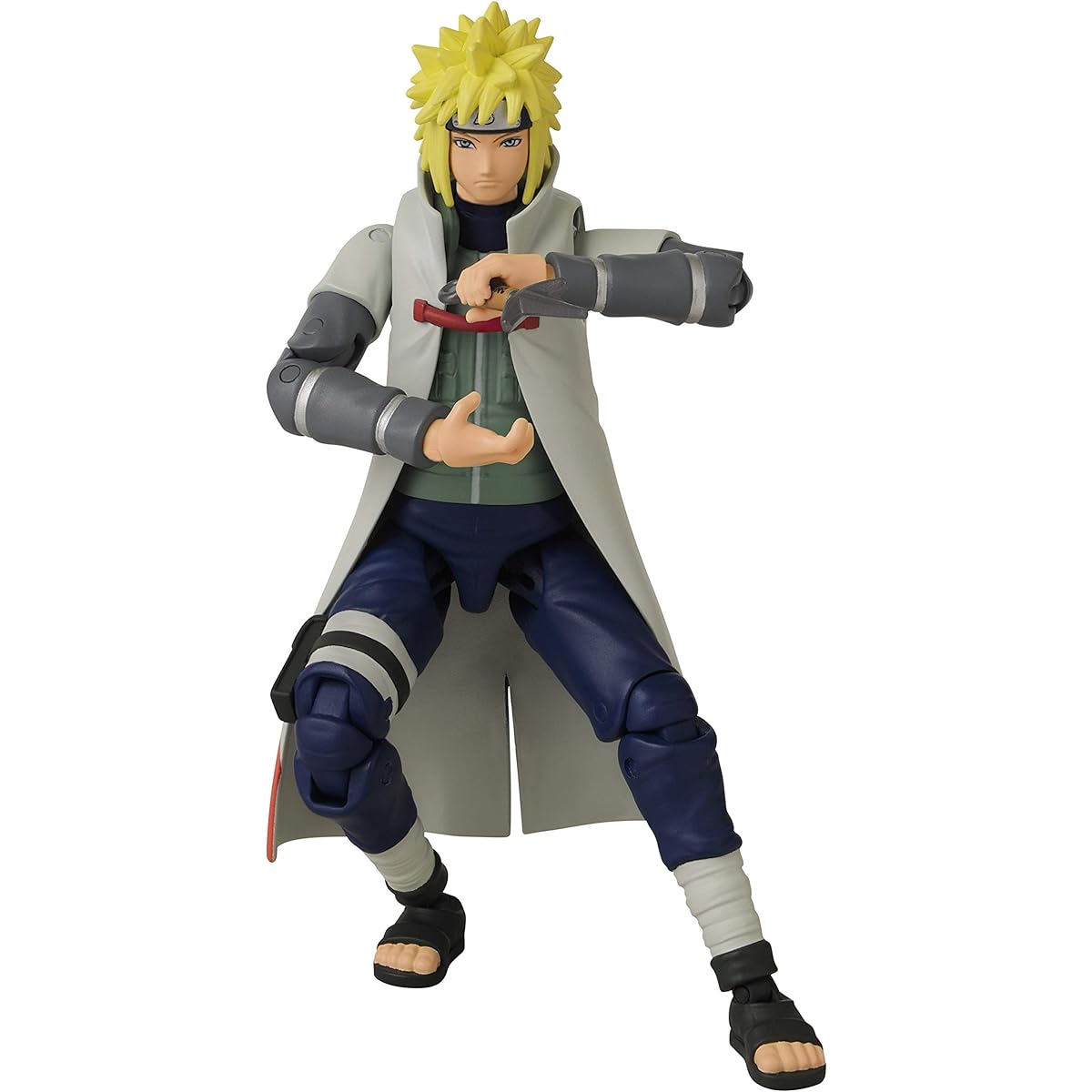 Anime Heroes Official Naruto Shippuden Action Figure - Minato Minami - Poseable Action Figure with Interchangeable Hands and Accessories 36905 Multicolor