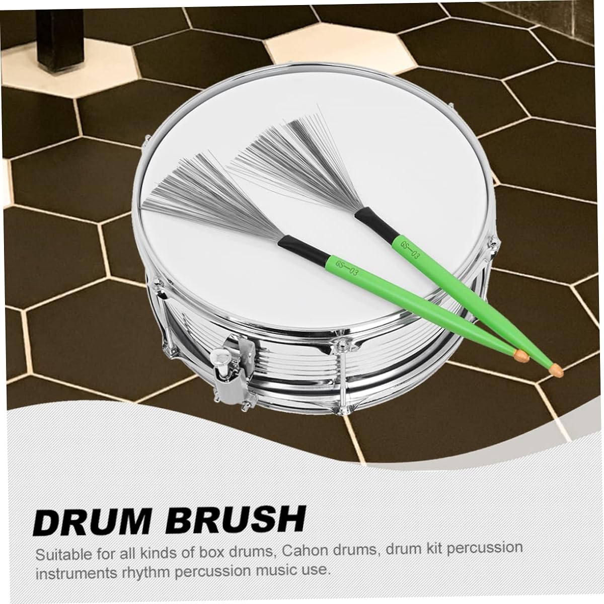 VICASKY 5 Pairs Double Head Drum Brushes Brush Drumsticks Jazz Drum Brush Paint Brush Snare Drum Stand Roller Jazz Drum Special Marching Snare Drum Drum