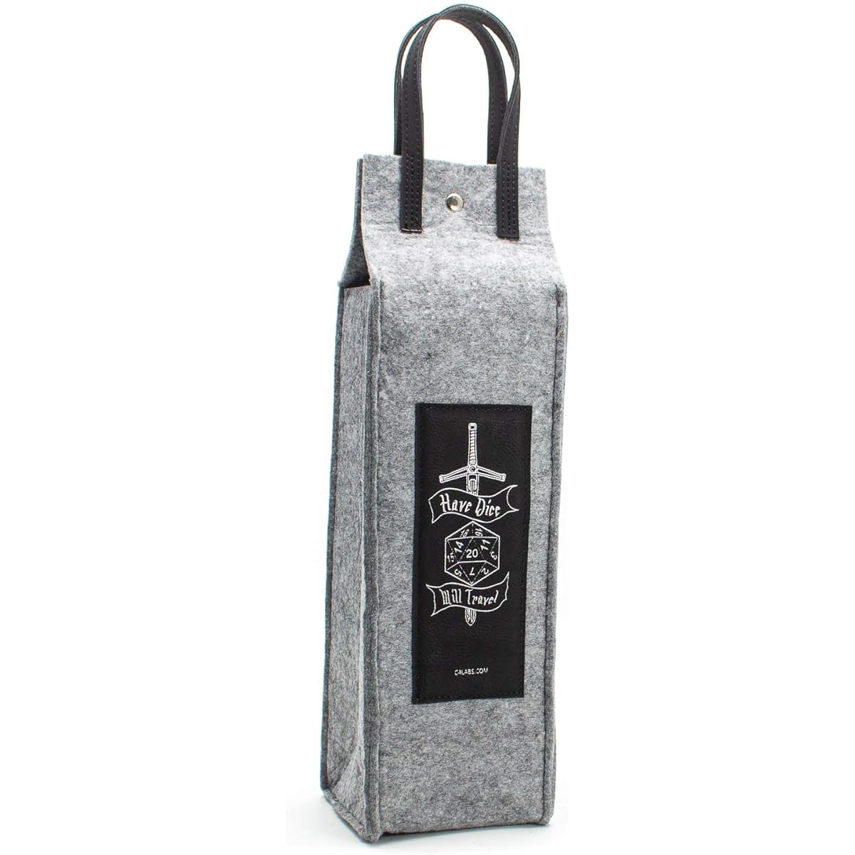 C4Labs Dice Tower Travel Bag Grey Felt and Black