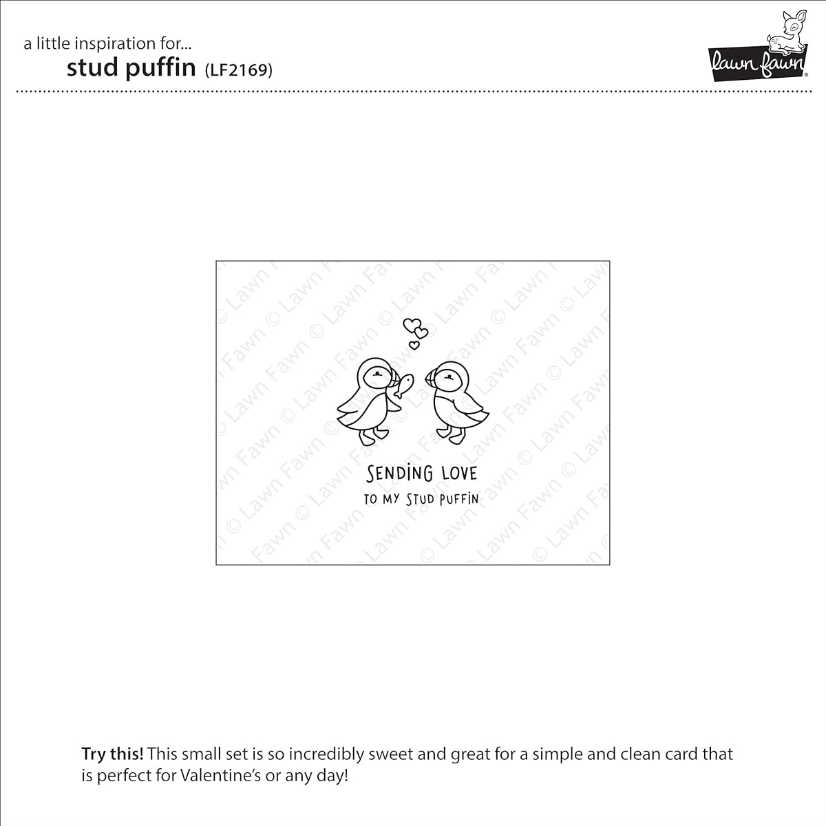 Lawn Fawn LF2169 Stud Puffin 2x3 Clear Stamp Set