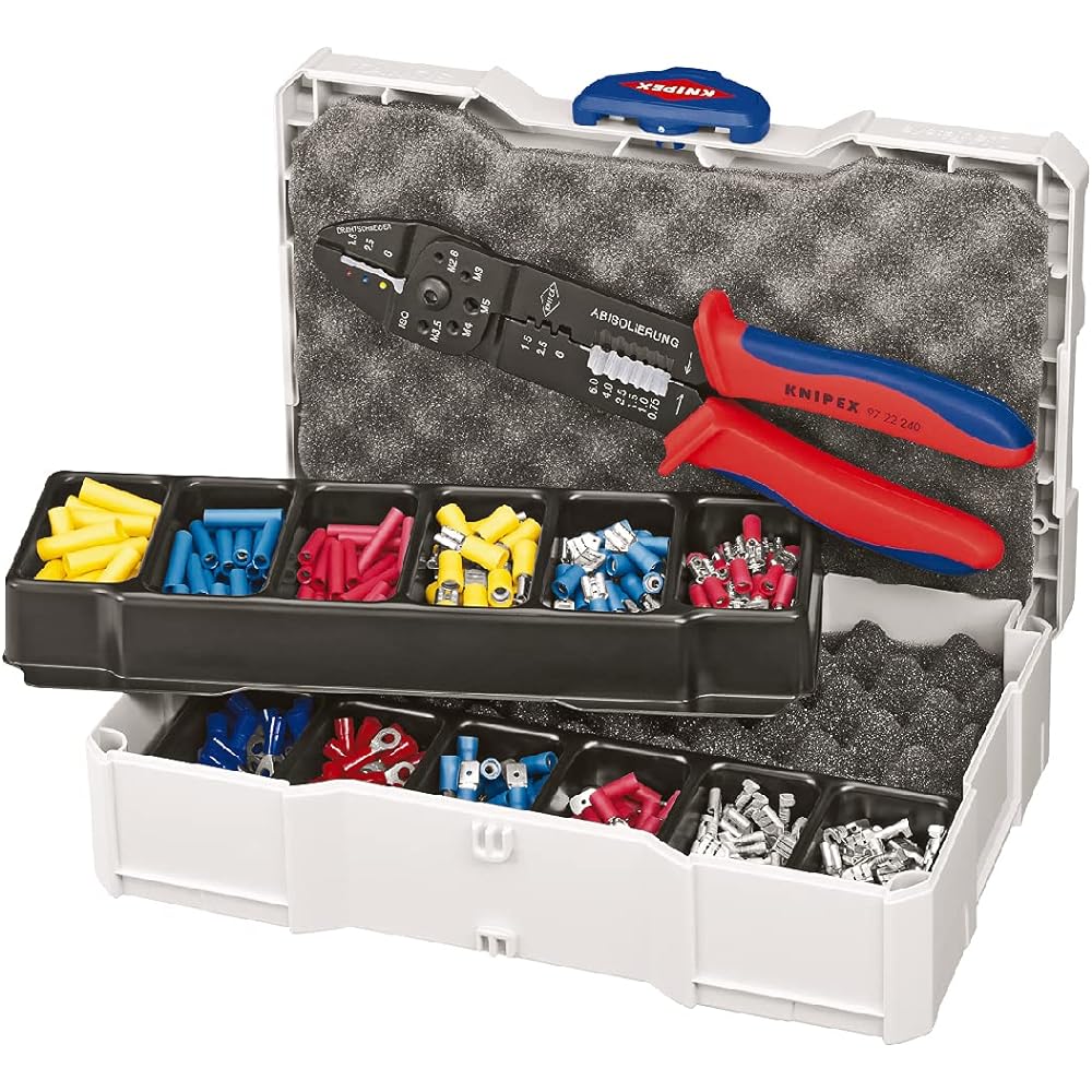 KNIPEX Reinforced plastic case crimping pliers set 9790-25