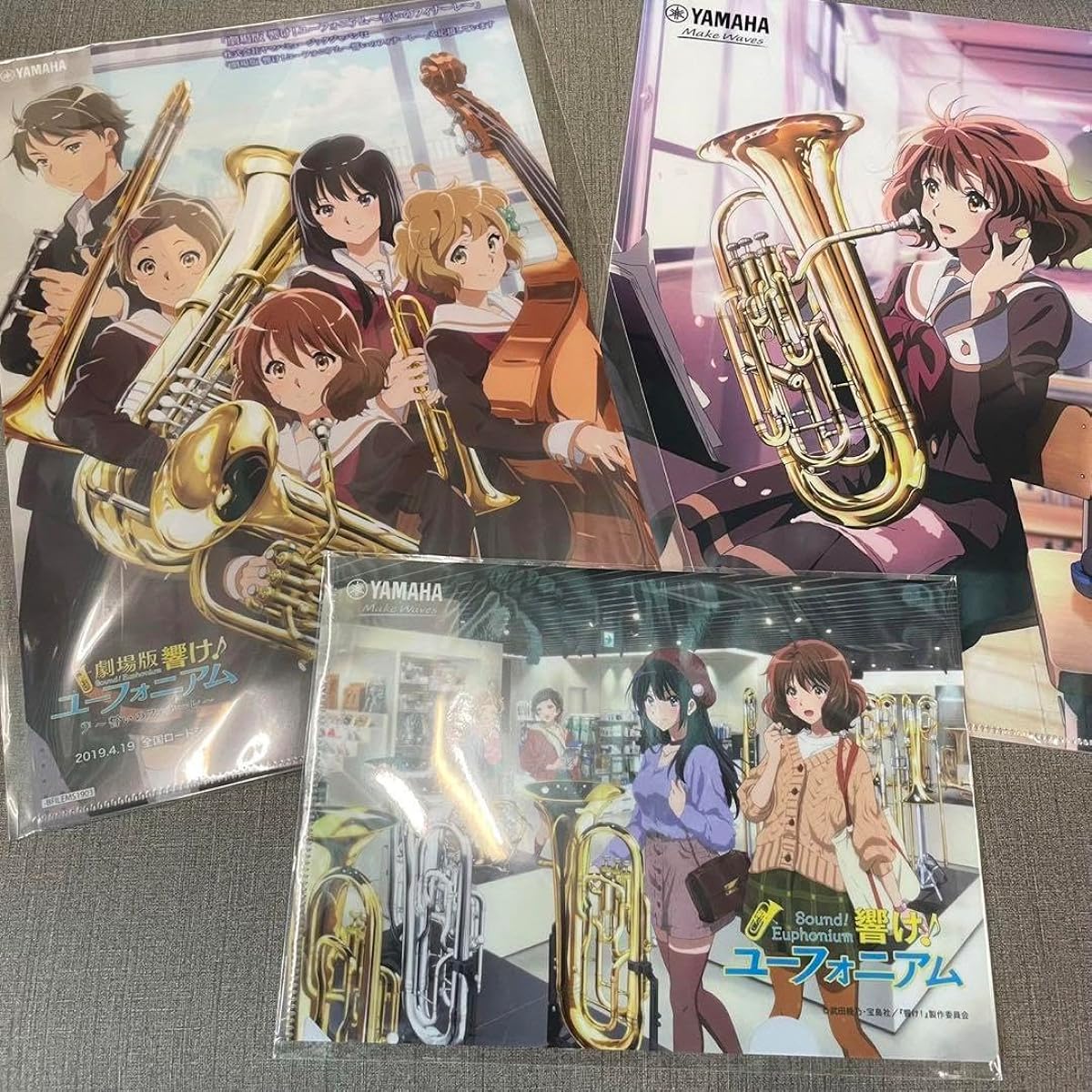 Set of 3 Sound Euphonium Clear File Yamaha YAMAHA Collaboration