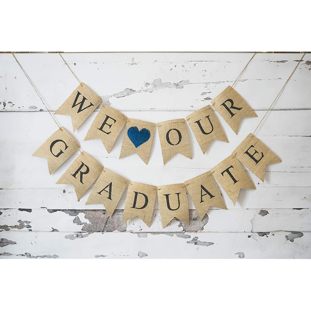 Swanky Party Box We Love Our Graduate Burlap Banner
