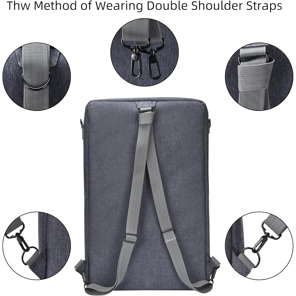 Hzycwgone Pioneer DJ DDJ-SR2/DDJ-SR Cover for Native Instruments Traktor Kontrol S4 Mk3 DJ Controller Carrying Travel Case Shoulder Bag Backpack for Headphones, Tablets, Cables, Accessories (Blue)