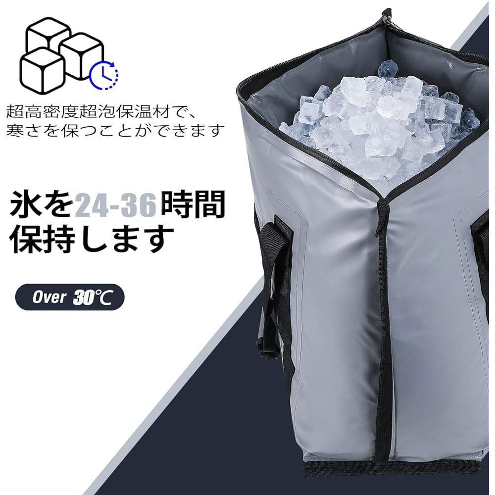 Buffalo Gear Insulated Fishing Cooler Bag, 60cm 80CM 90cm Waterproof Fish Bag, Soft Cooler Box Leak-Proof Fishing Cooler, Keeps Cold Over 24 Hours