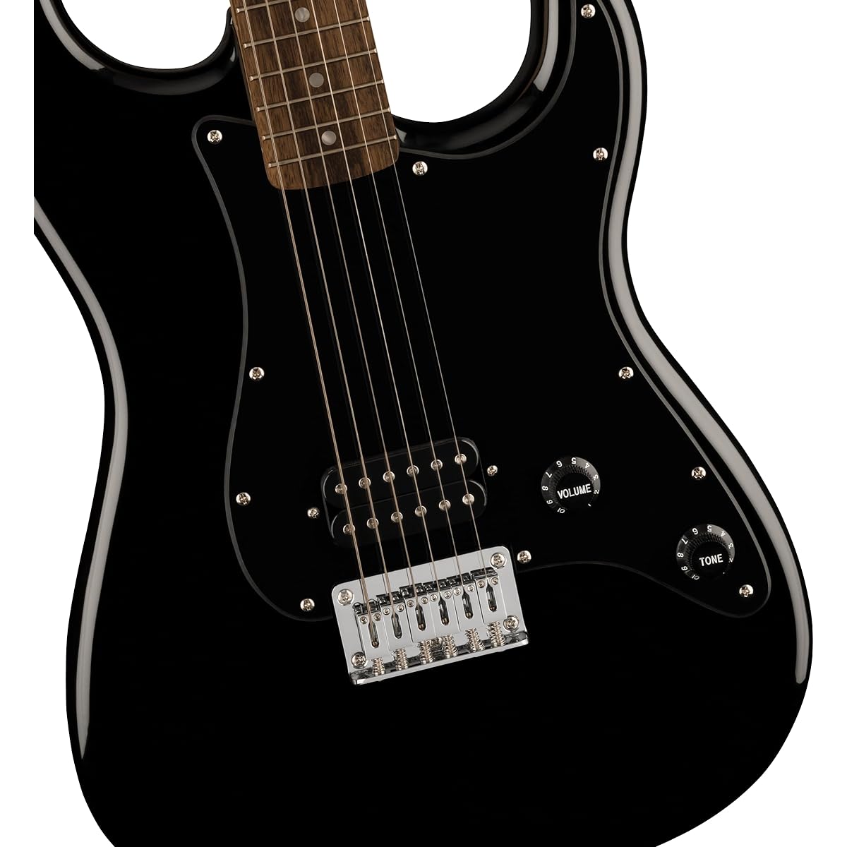 Fender Squier by Fender Squier Electric Guitar Squier Sonic™ Stratocaster® HT H, Laurel Fingerboard, Black Pickguard, Black with Soft Case