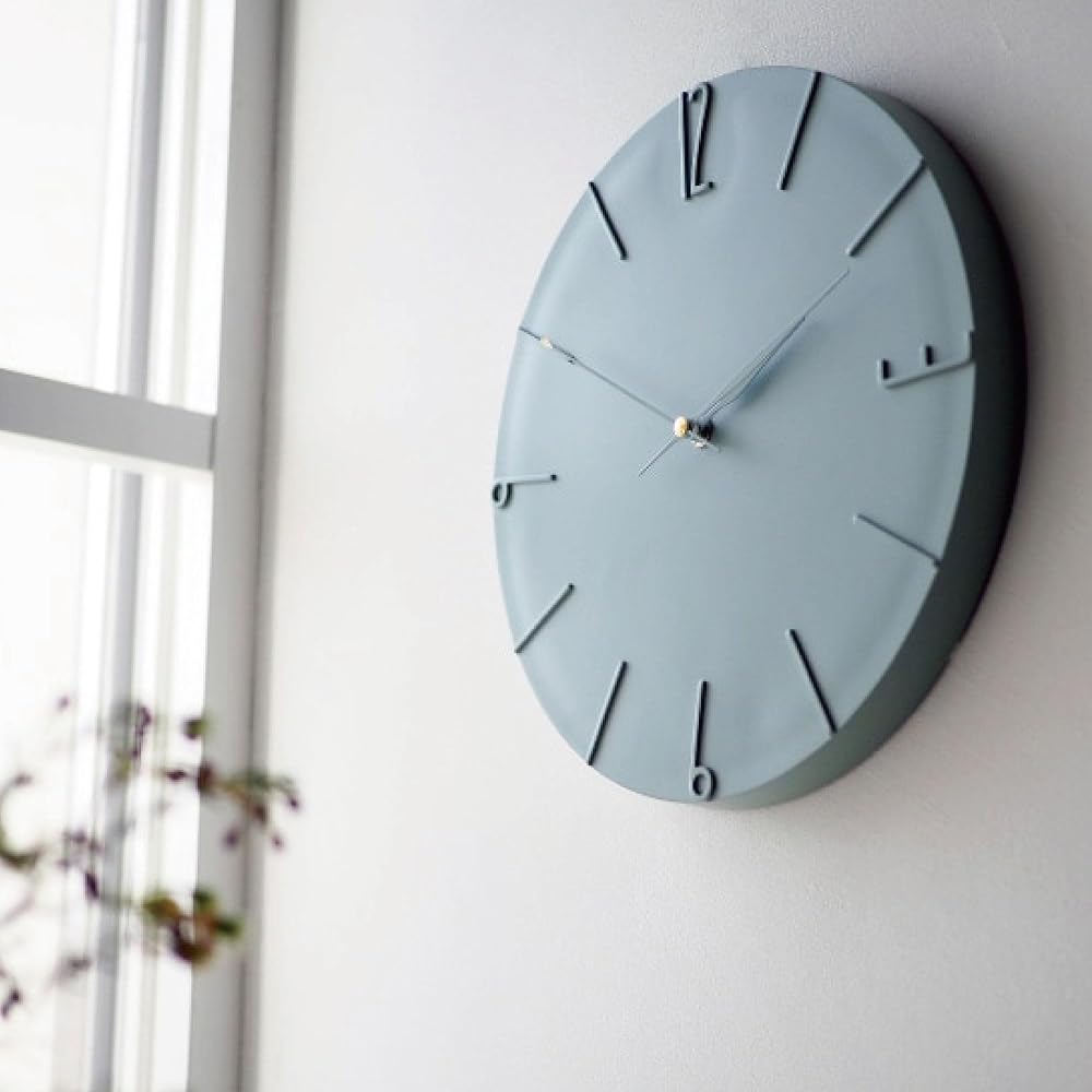 Interform Wall Clock CL-4343 Järvi Turquoise Blue Gold Sweep Movement Diameter 29cm