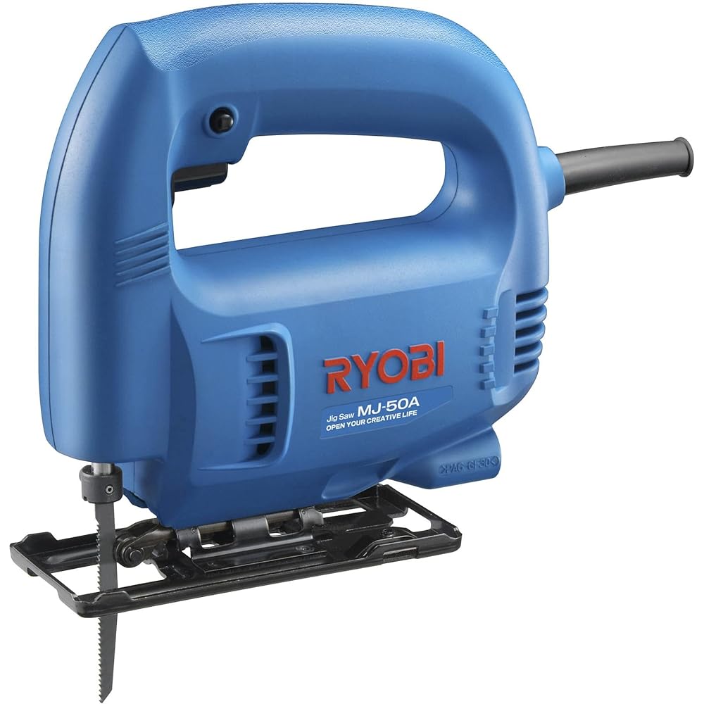 Kyocera Old Ryobi Jigsaw MJ-50A 615919A [Easy-to-grip and easy-to-use introductory machine] Cutting capacity: 50 mm of wood, 3 mm of mild steel plate, slant cutting (left and right) 0 to 45 degrees, lightweight 1.7 Kg