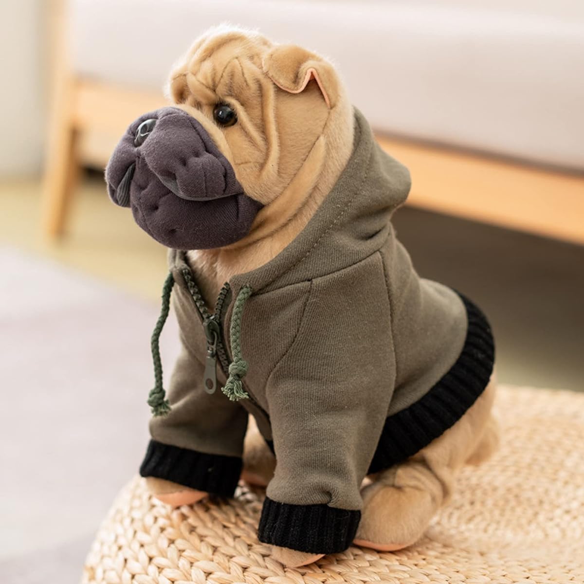 [LSDZW] Lifelike Dog Plush Toy Pug Real Dog Style 10 Body Pillow Unique Toy Fun Fluffy Boy Girl Girlfriend Birthday Present Room Decoration 30cm Relaxing Birthday Car Decoration Large Body Pillow Size French Bulldog Sleeping Pillow Plush Toy
