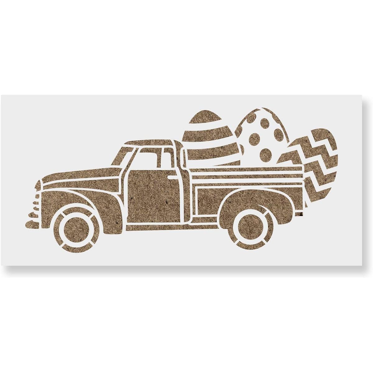 Easter Truck Stencil Templates - Reusable Stencils for Painting, Small & Large Sizes