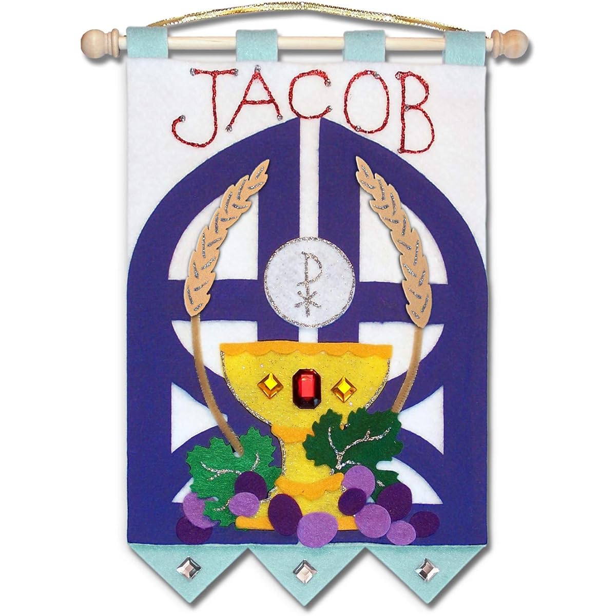 First Communion Banner Kit 9 x 12 Gates Blue