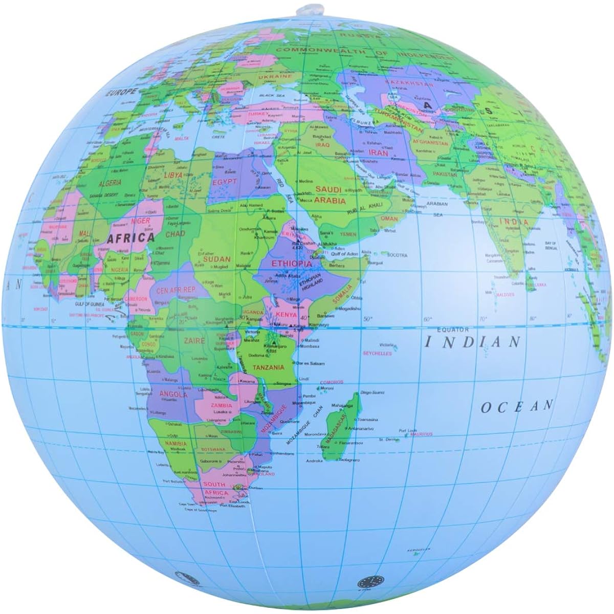 NUOBESTY Inflatable Globe PVC World Globe Inflatable Earth Beach Ball Beach Play Educational