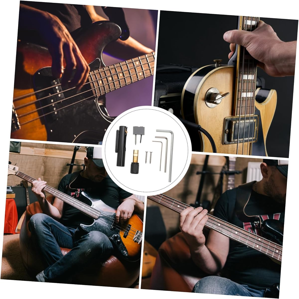 VICASKY 15 String Guitar Tailpiece Bridge Saddle Bridge Guitar Inlay Sticker Guitar Saddle Electric Guitar Accessories Tremolo Bridge Bridge Tailpiece Single Tremo