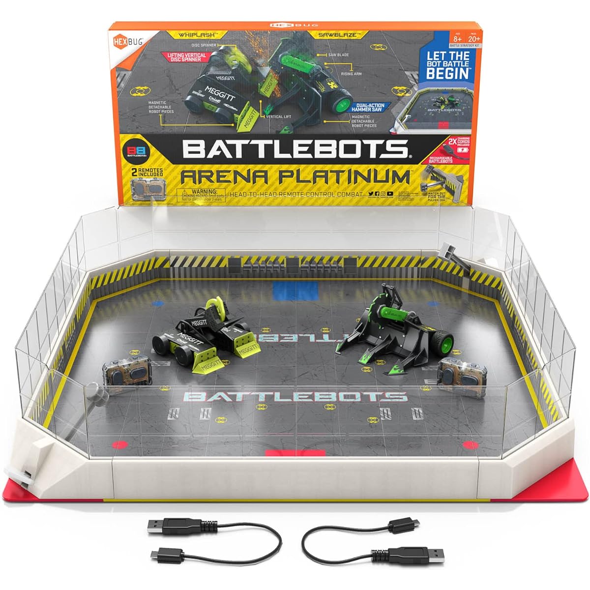 HEXBUG BattleBots Arena Platinum - Multiplayer Remote Control Robot Toy for Kids - Boys and Girls Ages 8+