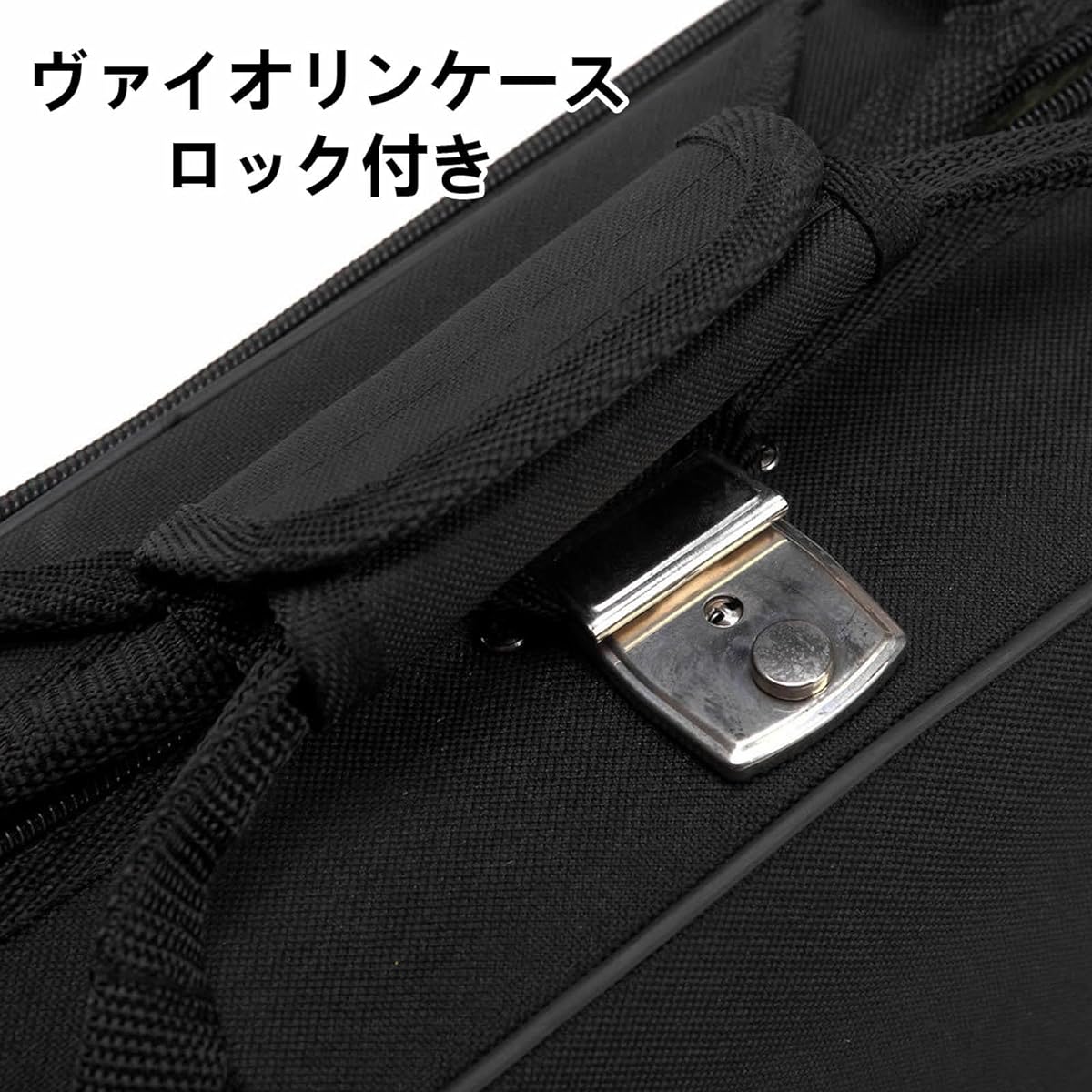 Violin Case, 4/4 Full Size Violin Hard Case, Portable Lightweight Violin Case Backpack with Hygrometer, Professional Violin Case Backpack, Rectangular Violin Hard Case for Violinists, Black