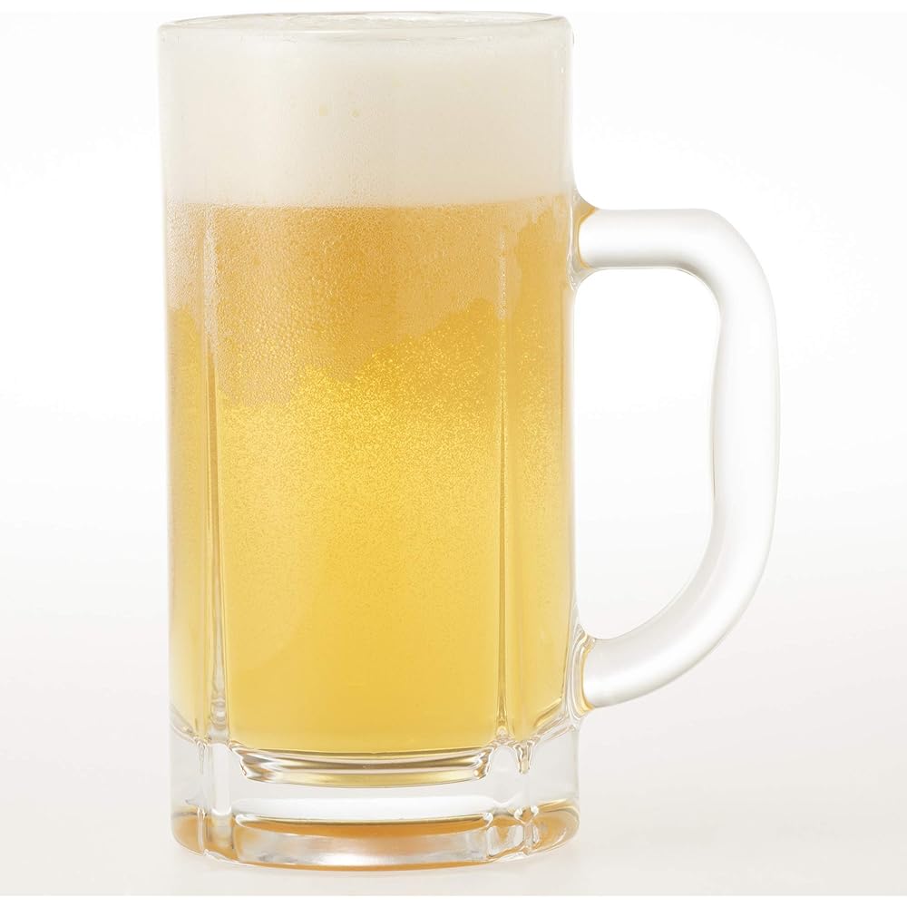 Toyo Sasaki Glass Beer Mug 340ml Made in Japan Dishwasher Safe 55483 Set of 6