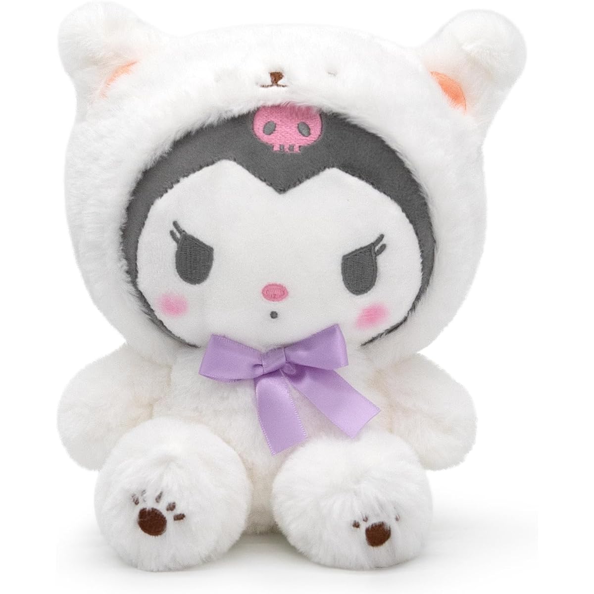 Cute Anime Plush Dolls 8 Inch Cartoon Stuffed Animal Figures Plush Pillow Toys Super Cute Cartoon Theme Party Favors Soft Lovely Stuffed Animals Gifts for Girls Teens Fans Birthday Decoration Purple Black