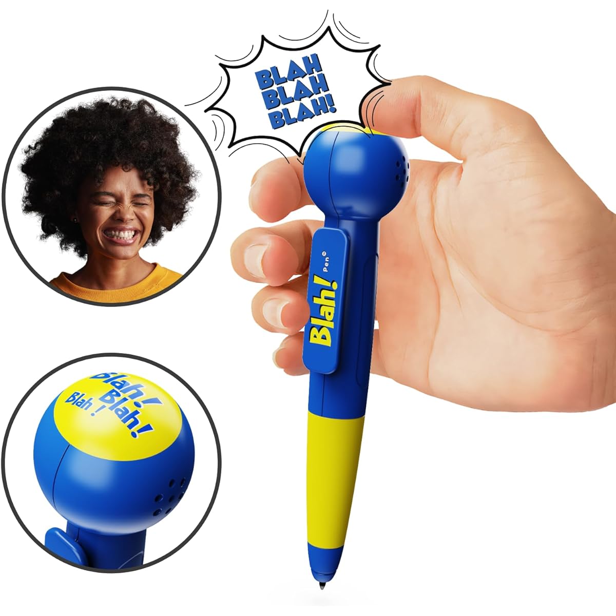 Talkie Toys Products Blah! Pen - Talking Pen with 12 Hilarious Blah Sayings - Funny Gift for Calling Out Political Blah Blah Blah