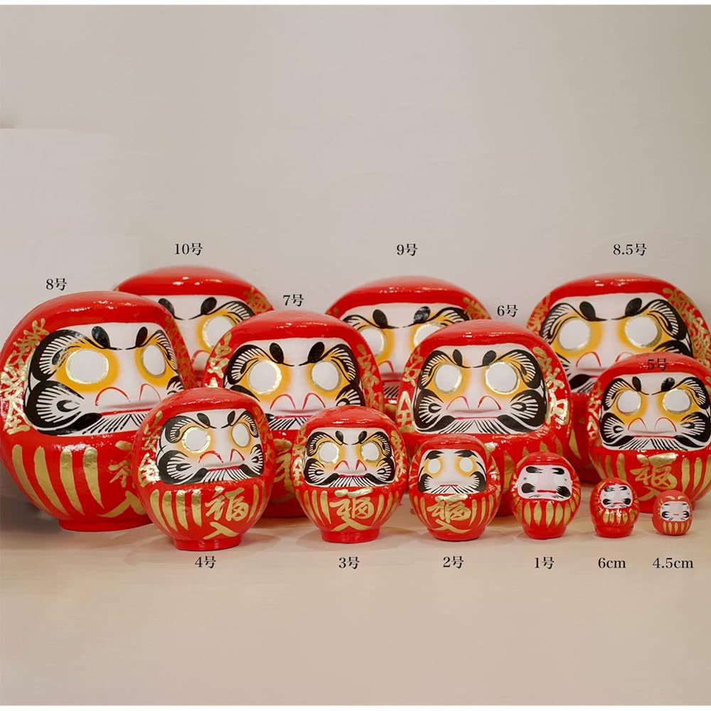 Shigeta Daruma, Made in Japan, Daruma, Takasaki, Family Safety, Good Luck, Good Luck, Passing, Winning, Prayer, Ornament, Traditional Craft, Height 28cm, Size 8, Red
